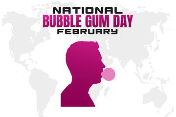 vector illustration for BUBBLEGUM DAY background