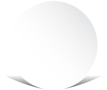 Paper stickers circle. White tags, paper round