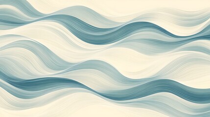 Light blue and cream wavy lines a simple background