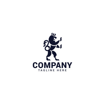 Rampant Lion Logo Design
