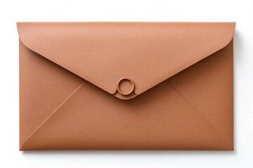Envelope , Isolated white background, flat lay 
