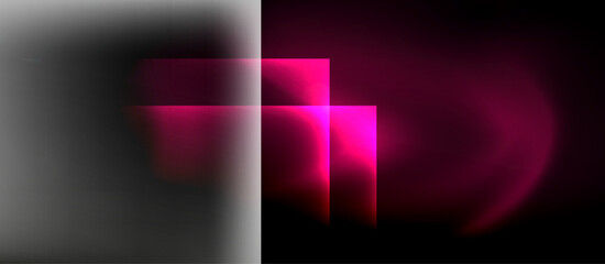 Dark neon colors with glass square shapes