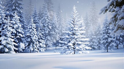 A delicate snow-covered fir Christmas tree stands amidst a blanket of white in a serene forest, fir tree, , natural beauty, winter landscape