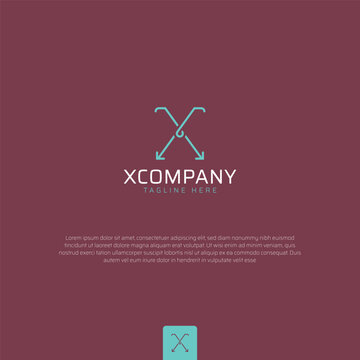 X Anchor Minimalist Modern Logo for Brand Identity