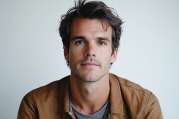 Portrait of a Young Man with Casual Style and Confident Expression