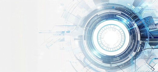 Obraz premium Abstract Technological Design with Circular Patterns
