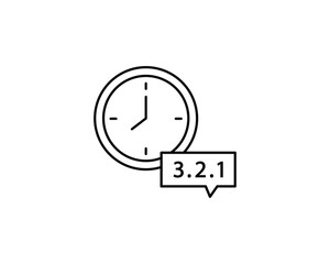 Countdown icon vector symbol design illustration.