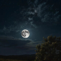 Fototapeta premium Moon at night illustration Design