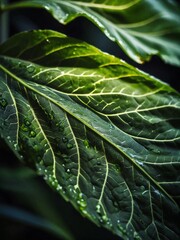 Abstract leaf texture background, natural light