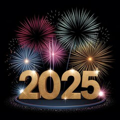 Happy New Year 2025. Festive background for your design. Vector illustration.