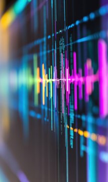 Vibrant Audio Visualizations on a Computer Screen
