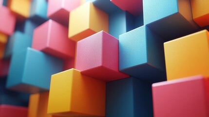 Obraz premium geometric composition with cubes seamless looped animation 3d rende