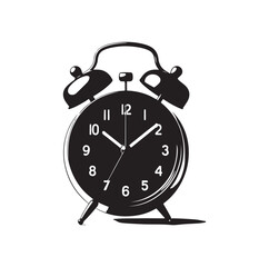 alarm clock silhouette vector illustration