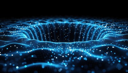 Digital Funnel and Abstract Data Flow in Techno Blue