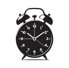 alarm clock silhouette vector illustration