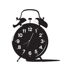 alarm clock silhouette vector illustration
