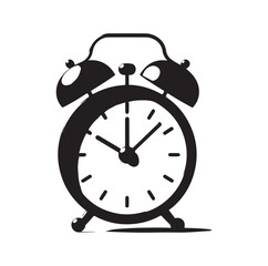 alarm clock silhouette vector illustration