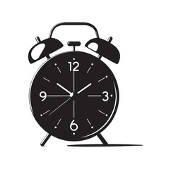 alarm clock silhouette vector illustration