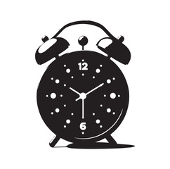 alarm clock silhouette vector illustration