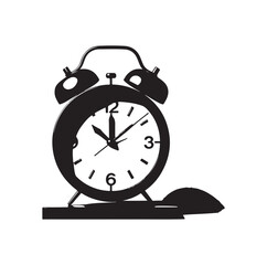 alarm clock silhouette vector illustration