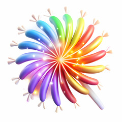 Fototapeta premium Dynamic Bokeh of Colorful Sparklers Creating Spiral Patterns with Ample Copy Space for Text or Branding