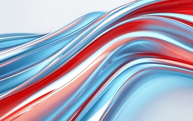 Flowing curve lines background, 3d rendering, Generative Ai