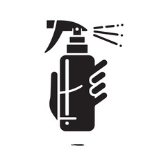 Spray Bottle silhouette vector illustration