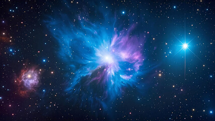 A stunning view of a nebula, a cloud of interstellar dust and gas. 