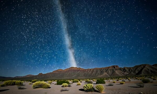 A starry night sky with a large cloud of milk
