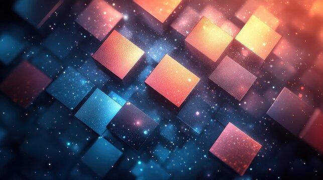 vector background illustration of abstract squar