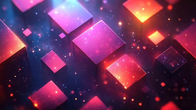 vector background illustration of abstract squar