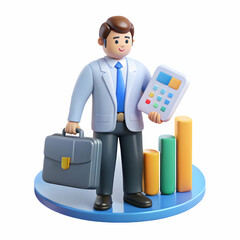 Travel Finance Specialist Managing Expenses with Calculator on Desk Bokeh Background Concept for Budget Planning and Cost Analysis