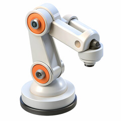 Hovering Robotic Arm Concept: Graceful Automation in Manufacturing Processes - Isolated Robot Technology in Stock Photo