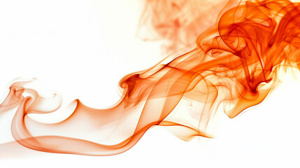 Fototapeta premium orange smoke isolated on white background 