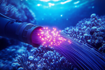 High tech submarine fiber optic cable