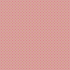 Small red and yellow polka dots on a light pink background Cute modest geometric fabric pattern