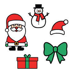 sticker of a cartoon santa claus