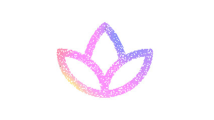 Icon spa lotus is made up of LED square shapes. There are bright diodes and there are black dead diodes