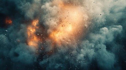 Fiery Explosion: Chaos and Destruction in Abstract Art