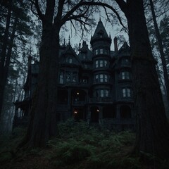 spooky halloween castle