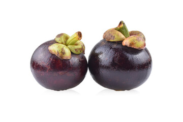 mangosteen isolated on white background