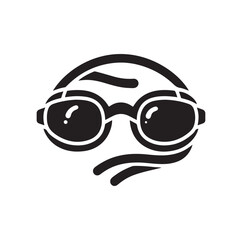 swimming goggles silhouette vector illustration