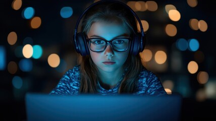 Digital Literacy and Online Safety concept. A virtual mentor program teaching children how to navigate the internet responsibly, digital literacy online safety, guided online learning