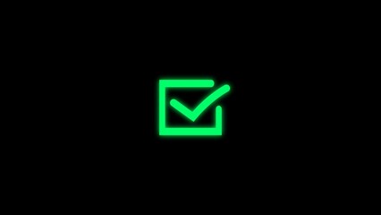 3d check mark icon pink and blue colors. Cartoon style. Colorful and interesting. Vector drawing.