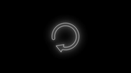 reset neon sign, modern glowing banner design, colorful modern design trends on black background. 4k