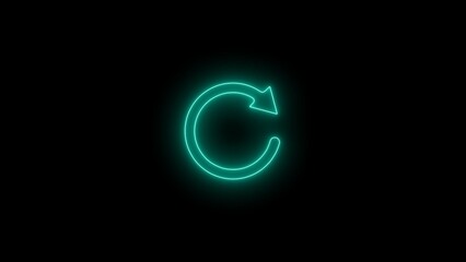 reset neon sign, modern glowing banner design, colorful modern design trends on black background. 4k