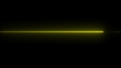 neon light background. 3D rendering of a strip of LED lighting. neon line animation on black back ground.