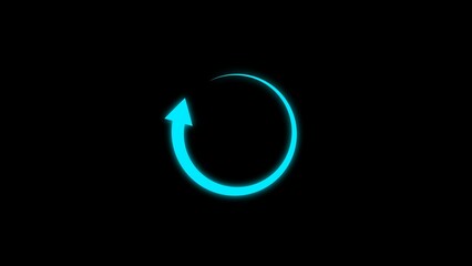 Circle arrow icon set. Symbol of reload, refresh, loading, recycle and repeat. Round arrows and recycling signs.