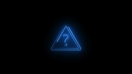 Glowing neon question marks, answer searching, FAQ support, Stock vector illustration on isolated background.. Support chat, ask question, questionnaire and quiz chat. 