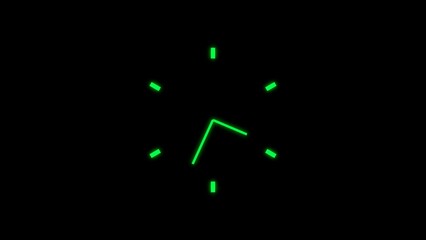 Abstract beautiful wall clock animation background. futuristic glowing clock animation.4k motion